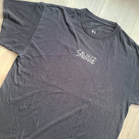 savage black t-shirt by SCW size XL - Picture 2 of 7